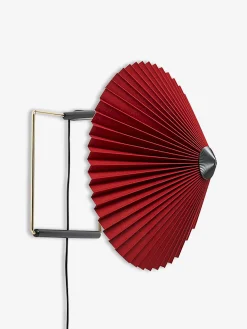 Applique murale matin xs coton plisse rouge - hay