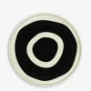 Assiette arty target gres noir blanc - a...