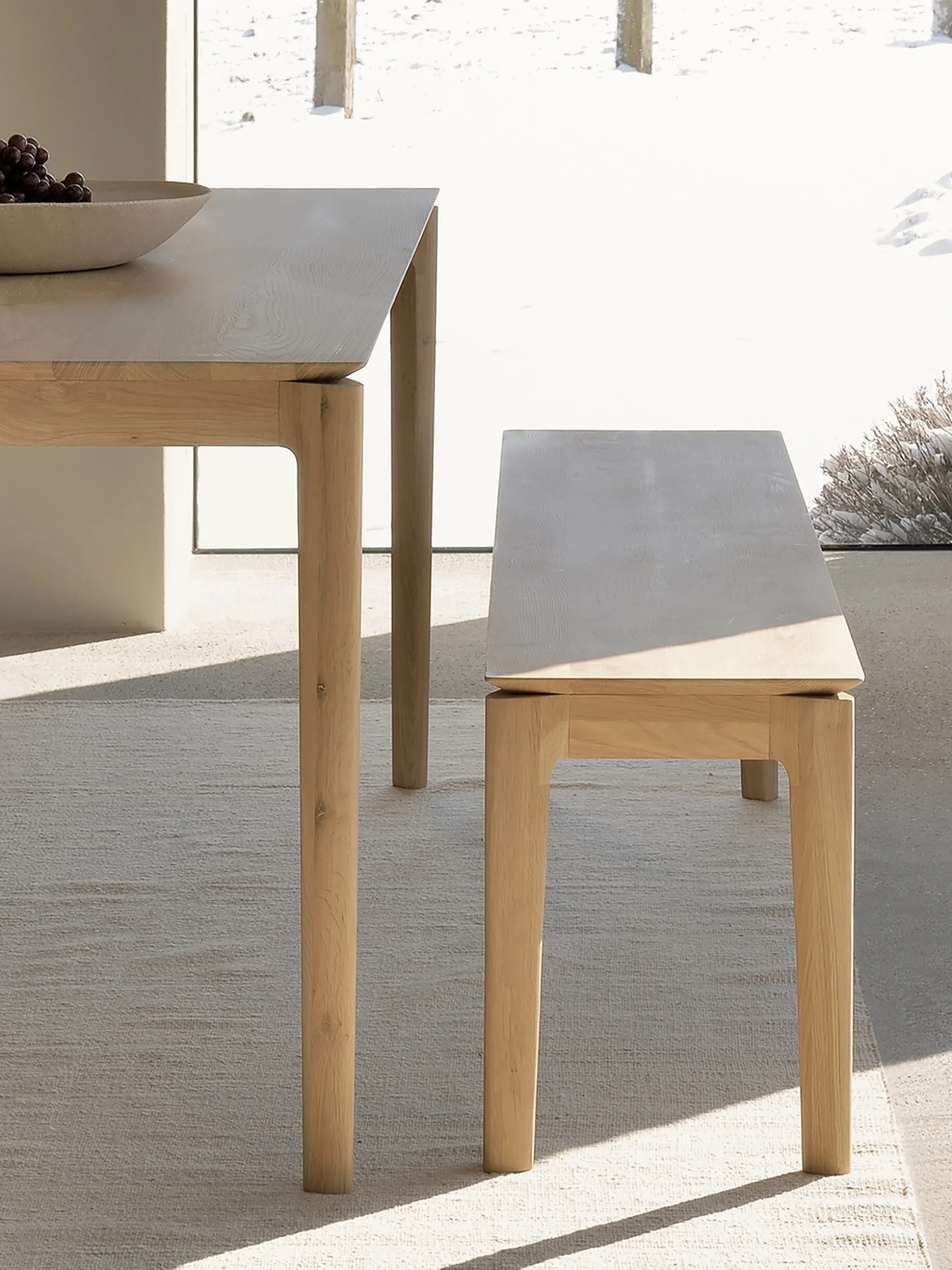 Banc bok alain van havre chene massif 186cm - ethnicraft