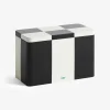 Boite en metal noir et blanc - hay