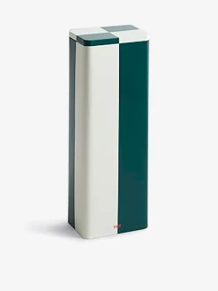 Boite en metal slim blanc et vert - hay