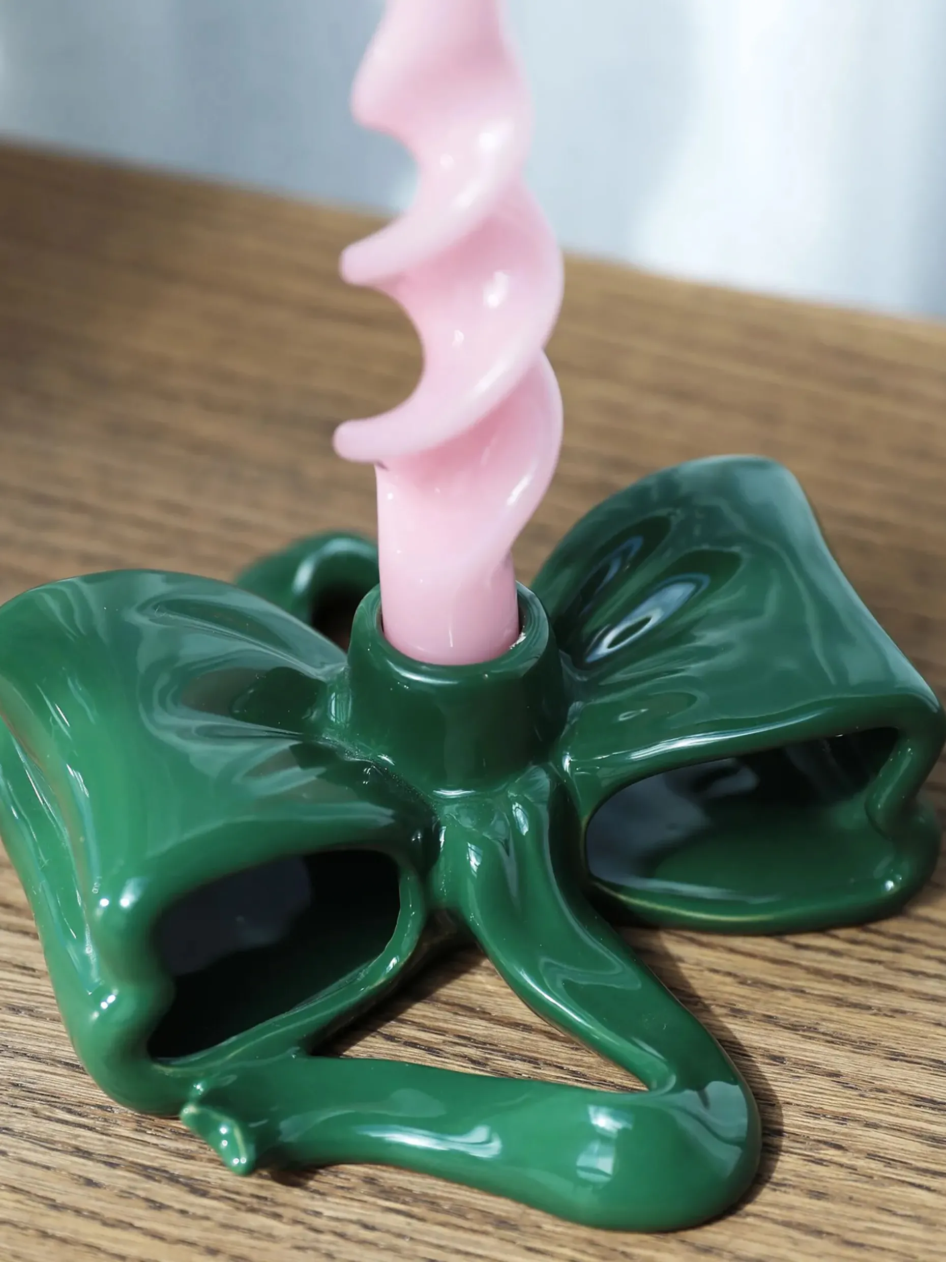 Bougeoir noeud vert - &klevering