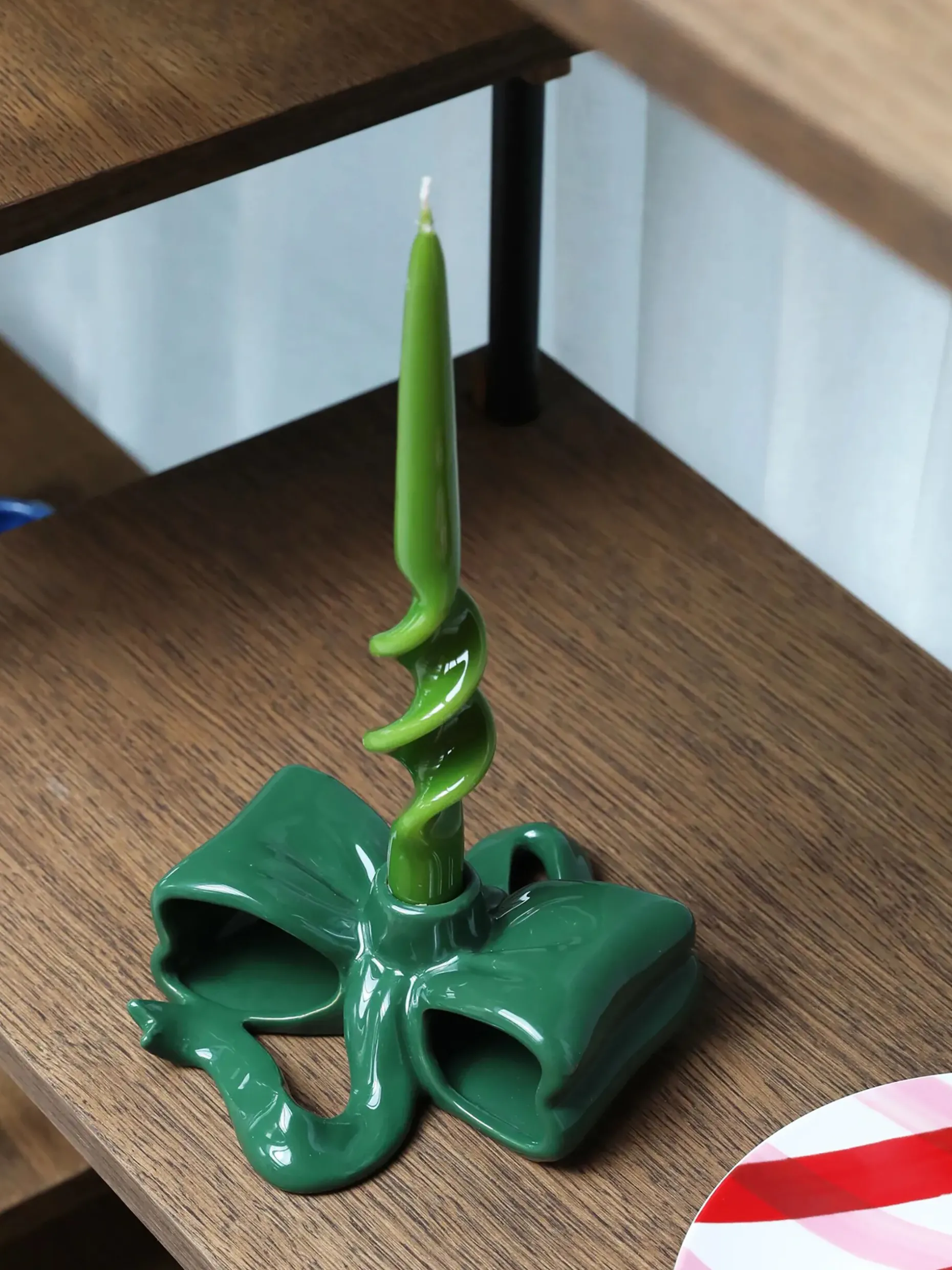 Bougeoir noeud vert - &klevering