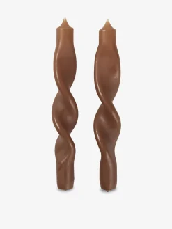 2 bougies twist terracotta - broste cope...