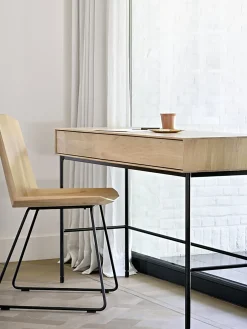 Bureau whitebird 2 tiroirs chene massif - ethnicraft