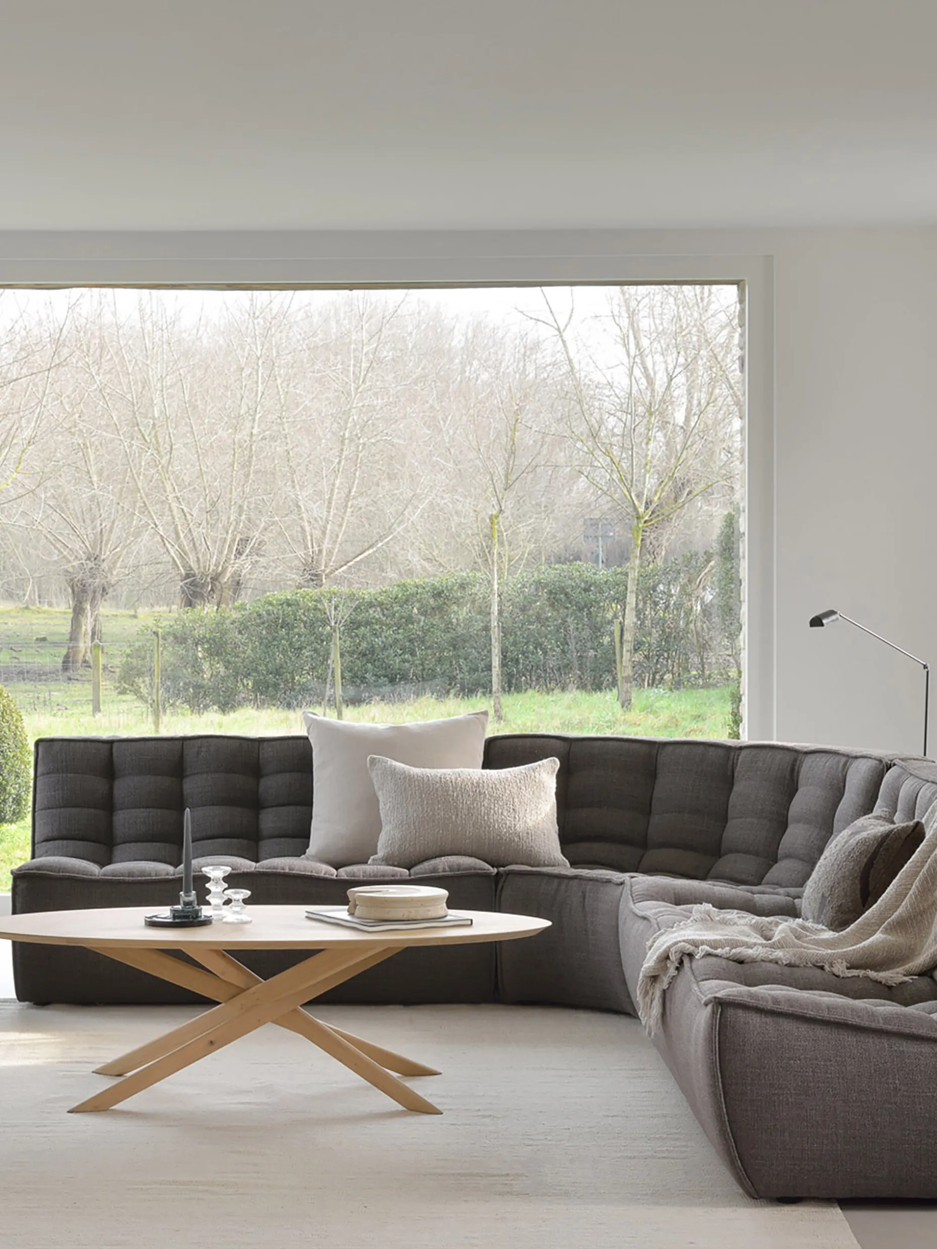 Canape n701 2 places jacques deneef anthracite - ethnicraft