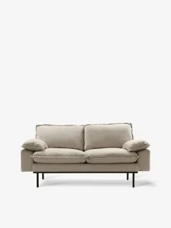 Canape retro sofa 2 places creme - hk living