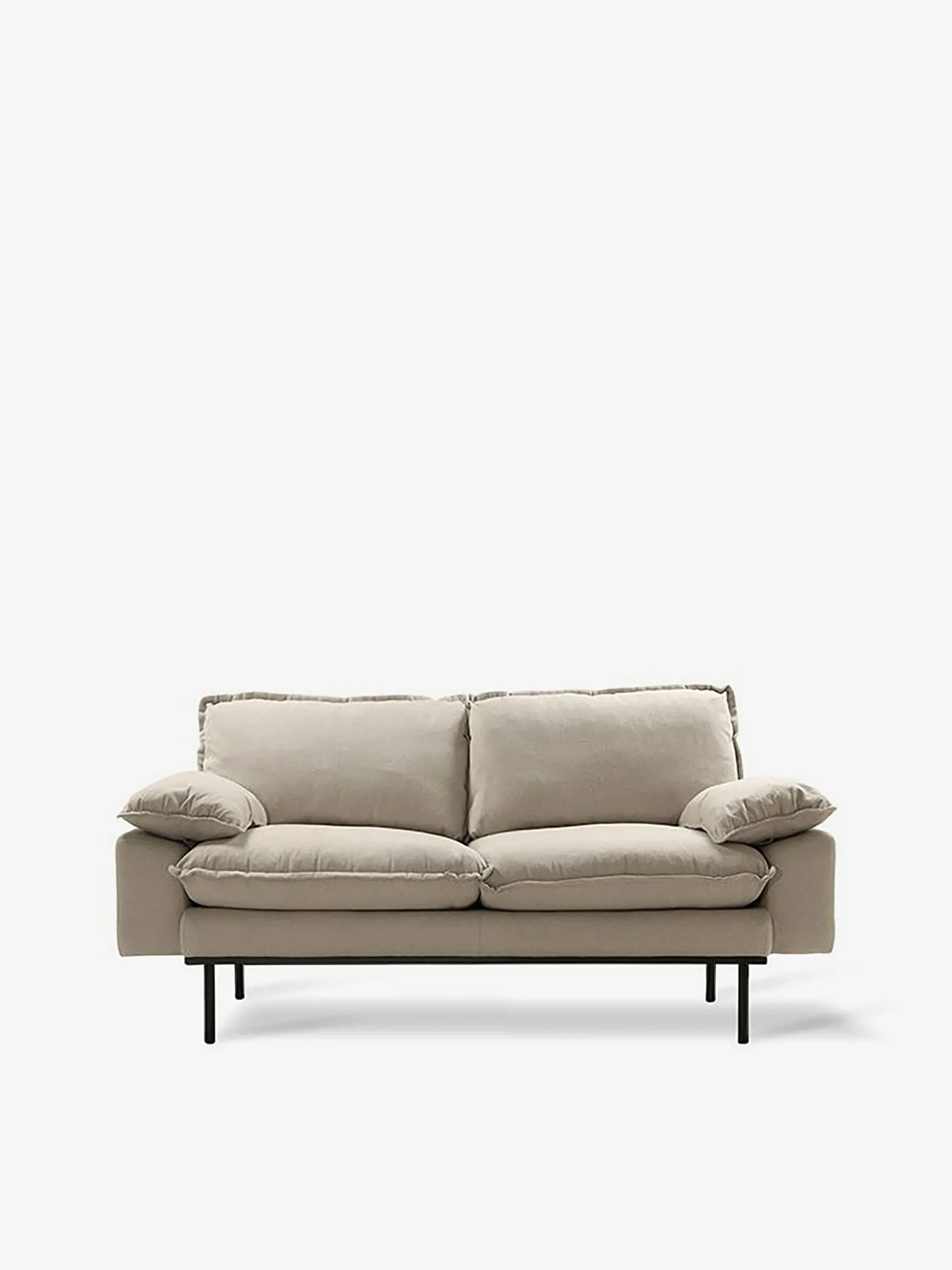 Canape retro sofa 2 places creme - hk living