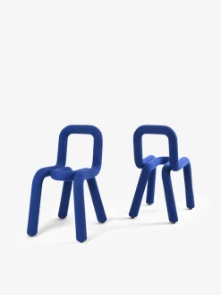 Chaise bold bleu - moustache