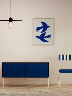 Chaise suzie french riviera rayee marine - les gambettes