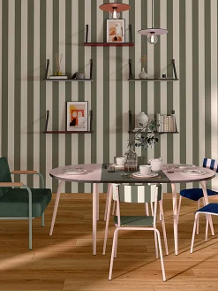 Chaise suzie french riviera rayee marine - les gambettes