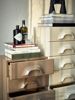 Commode rangement 8 tiroirs ecru - hk living