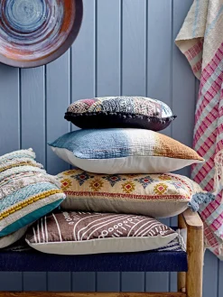 Coussin degrade bleu roux 45x45 - bloomingville