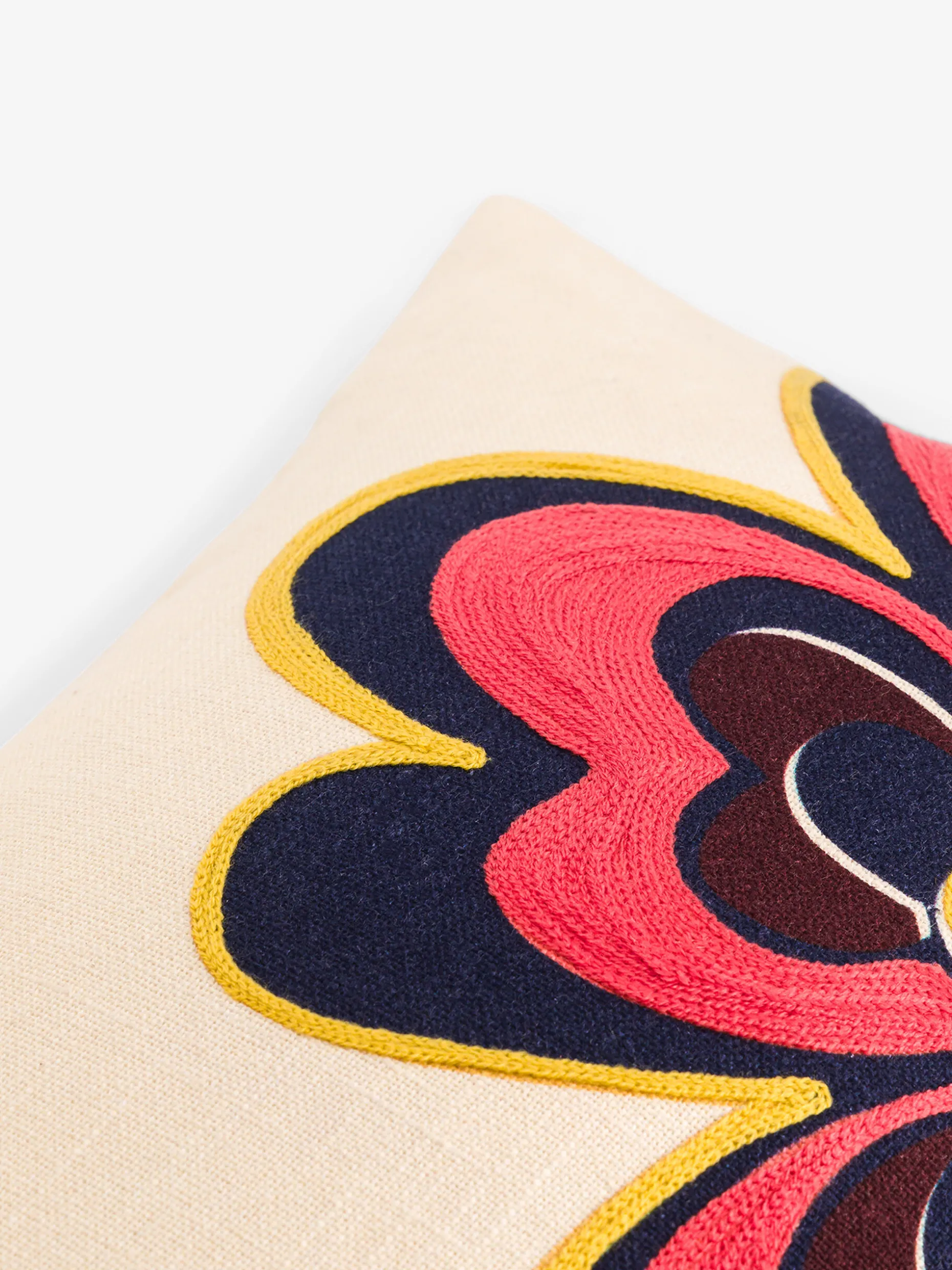 Coussin flower 30x50 ecru