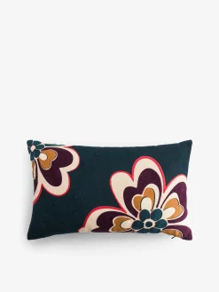 Coussin flower 30x50 petrole