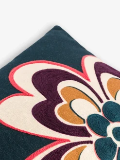 Coussin flower 30x50 petrole