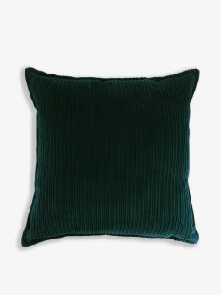 Coussin roy 45x45 velours cotele vert pin