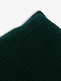 Coussin roy 45x45 velours cotele vert pin