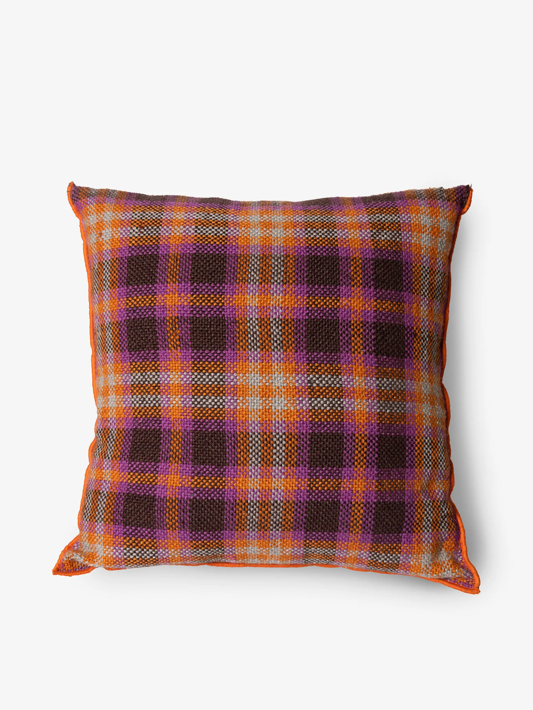 Coussin tartan orange 50x50cm - hk livin...