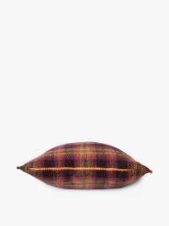 Coussin tartan orange 50x50cm - hk livin...