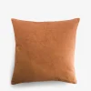 Coussin uni gabardine camel 45x45
