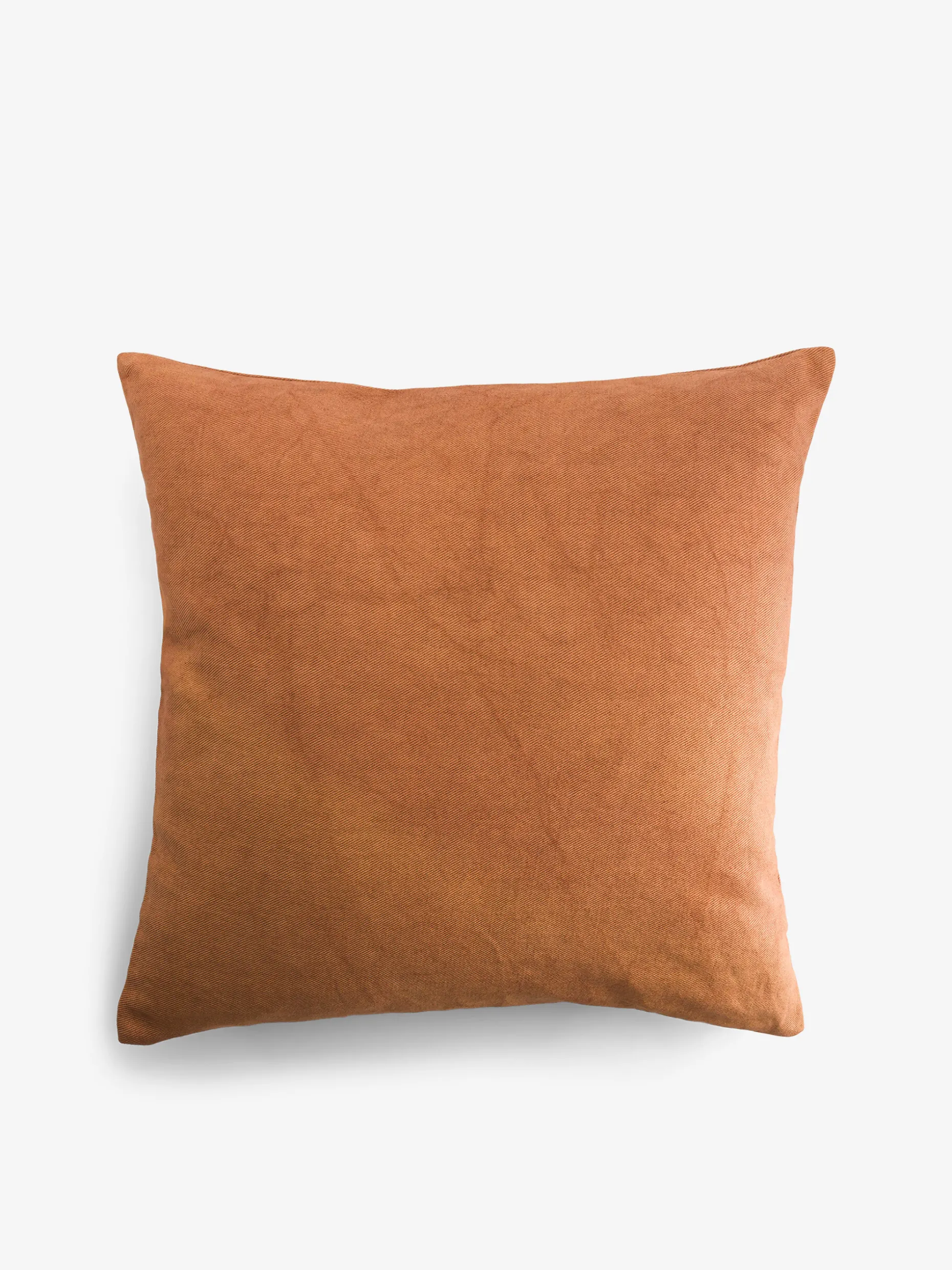 Coussin uni gabardine camel 45x45