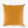 Coussin vintage lin mb jaune 45x45