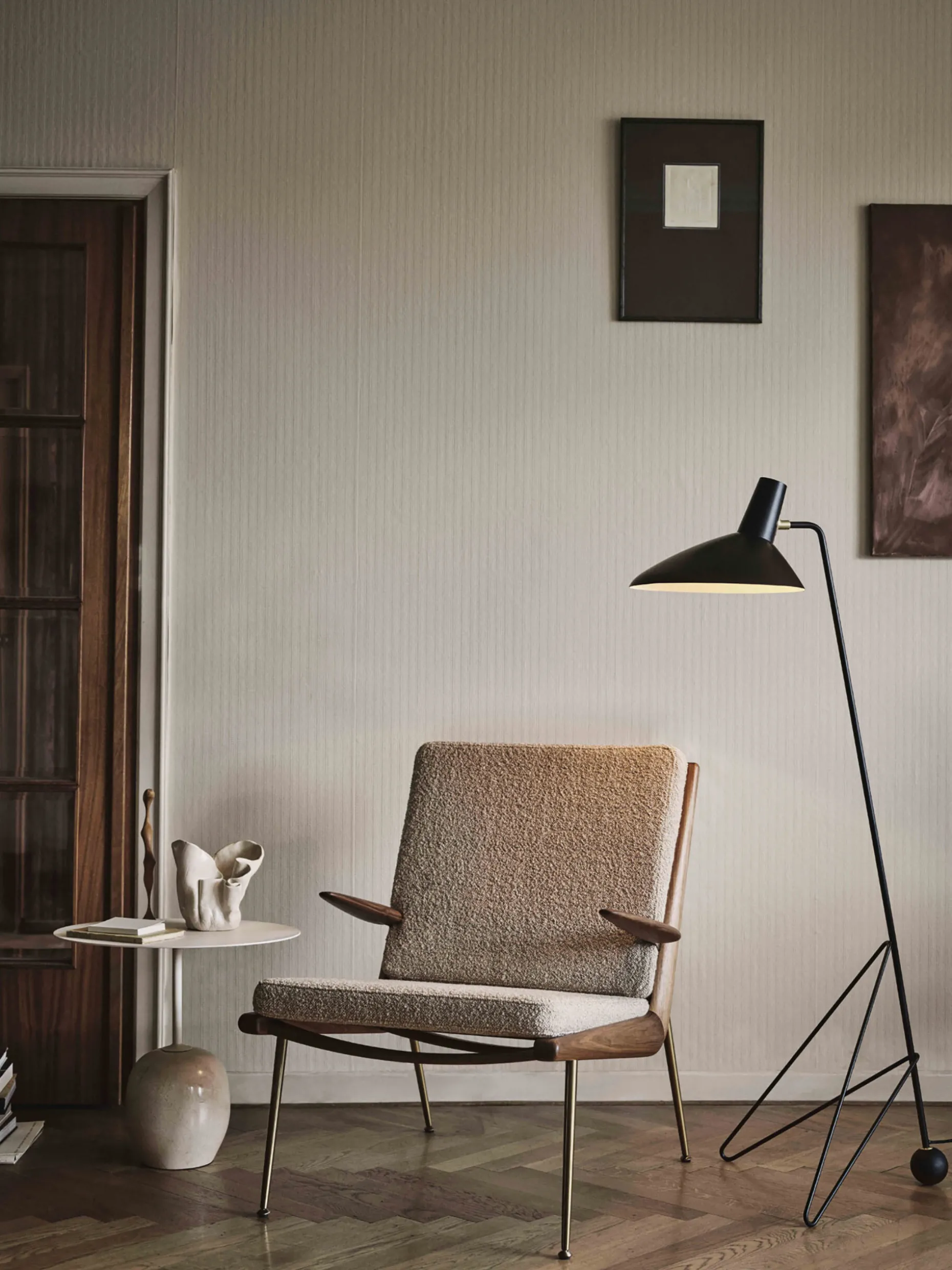 Fauteuil boomerang hm2 chene - &tradition