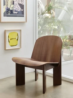 Fauteuil chisel andreas bergsaker bois contreplaque de noyer - hay