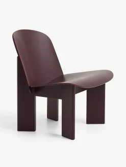 Fauteuil chisel andreas bergsaker bois bordeaux - hay