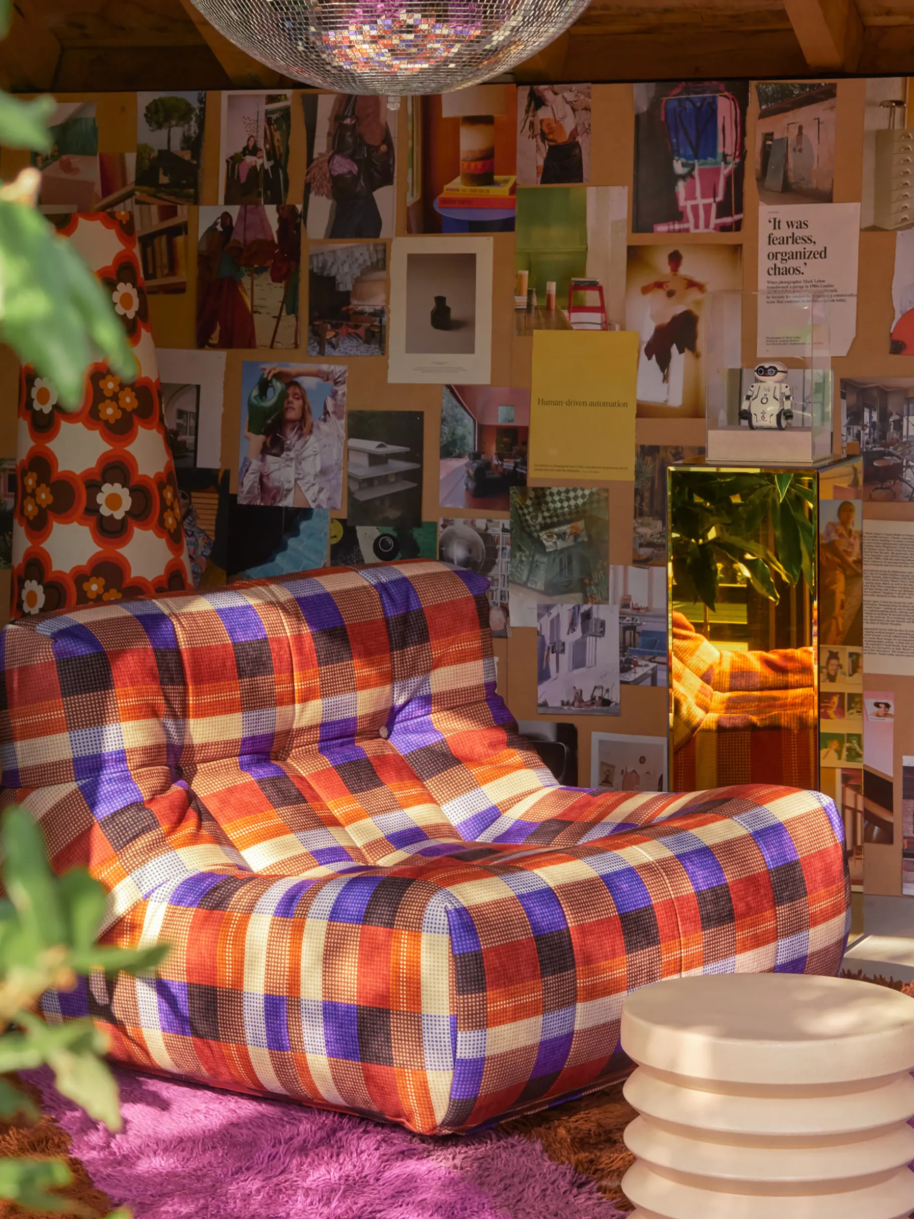 Fauteuil lounge lazy chair vintage - hk living