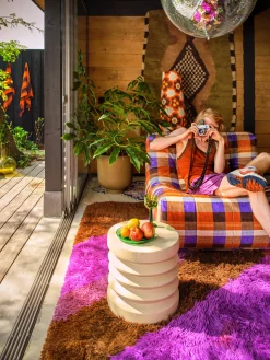 Fauteuil lounge lazy chair vintage - hk living