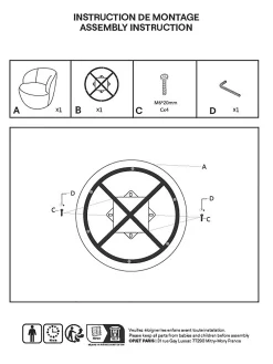 Fauteuil walter blanc - opjet
