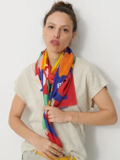 Foulard carre he'e nalu multicolore