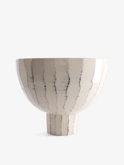 Grand vase rayures bleu