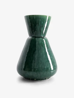 Grand vase vert a effet 21x34.5 cm