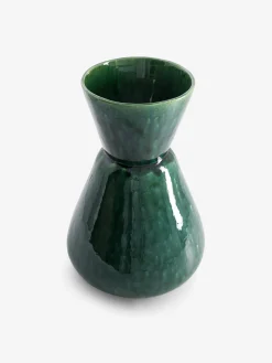 Grand vase vert a effet 21x34.5 cm