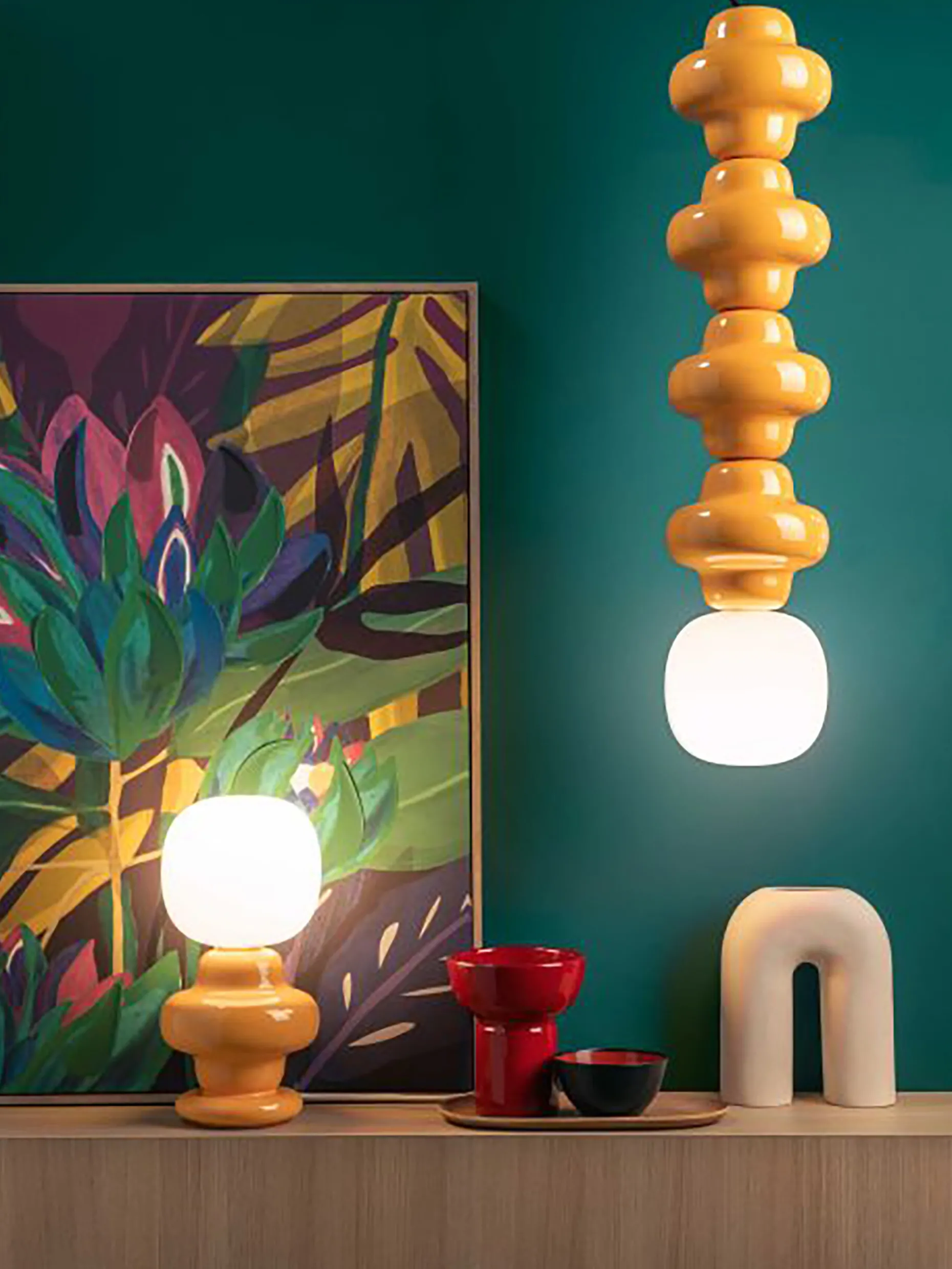 Lampe a poser copacabana curry - ferroluce