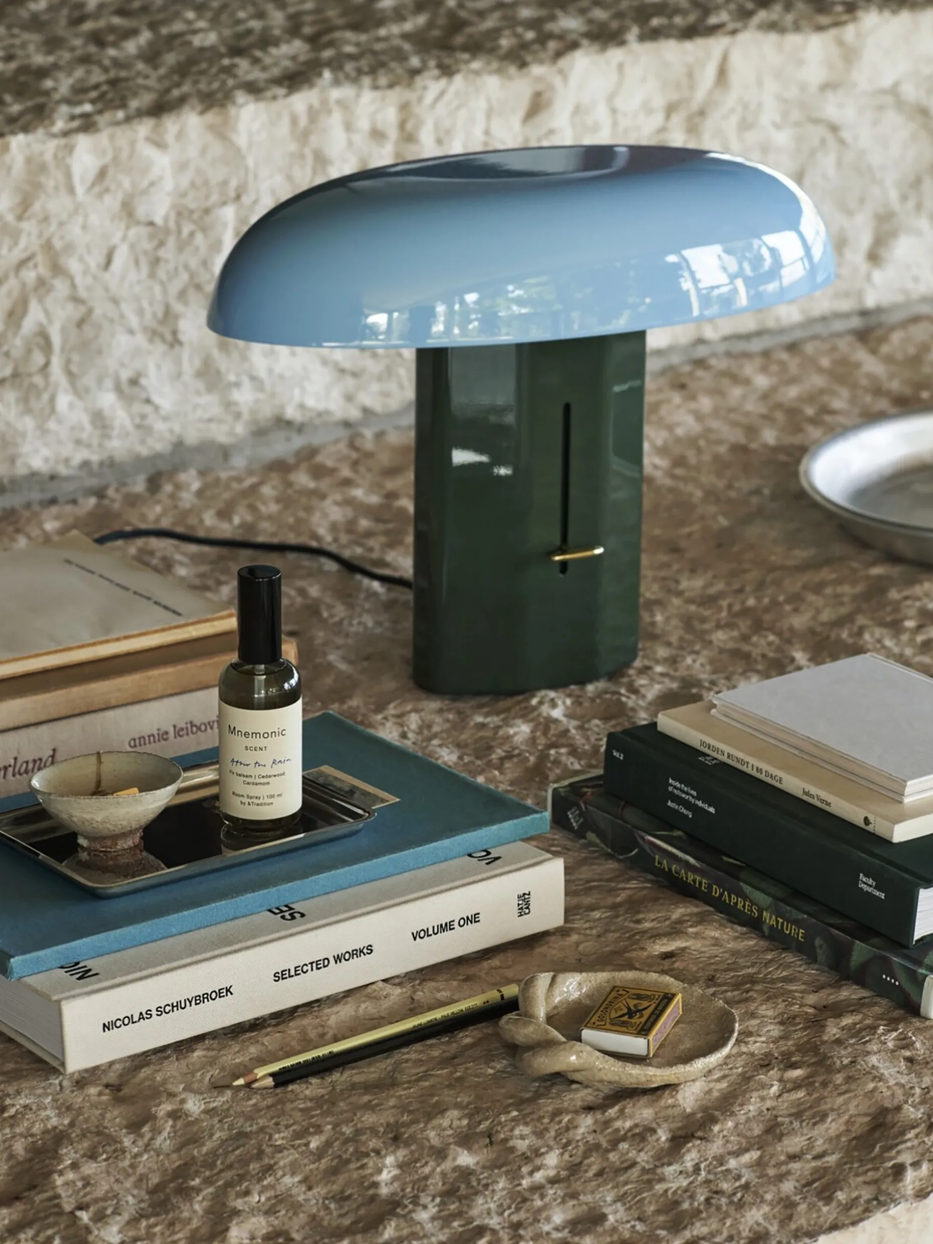 Lampe a poser montera jh42 bleu/vert - &tradition