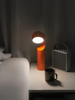 Lampe a poser sans fil rechargeable mono tangerine - house of home
