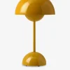 Lampe de table sans fil rechargeable flowerpot vp9 moutarde - &tradition