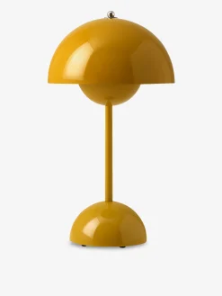 Lampe de table sans fil rechargeable flowerpot vp9 moutarde - &tradition