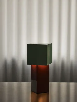 Lampe de table sans fil rechargeable pivot atd7 ochre menthe - &tradition