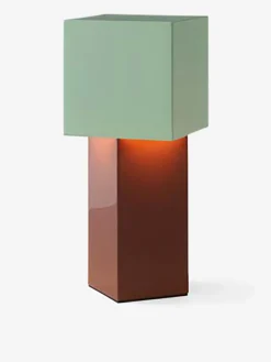 Lampe de table sans fil rechargeable pivot atd7 ochre menthe - &tradition