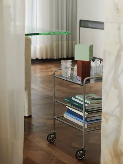 Lampe de table sans fil rechargeable pivot atd7 ochre menthe - &tradition