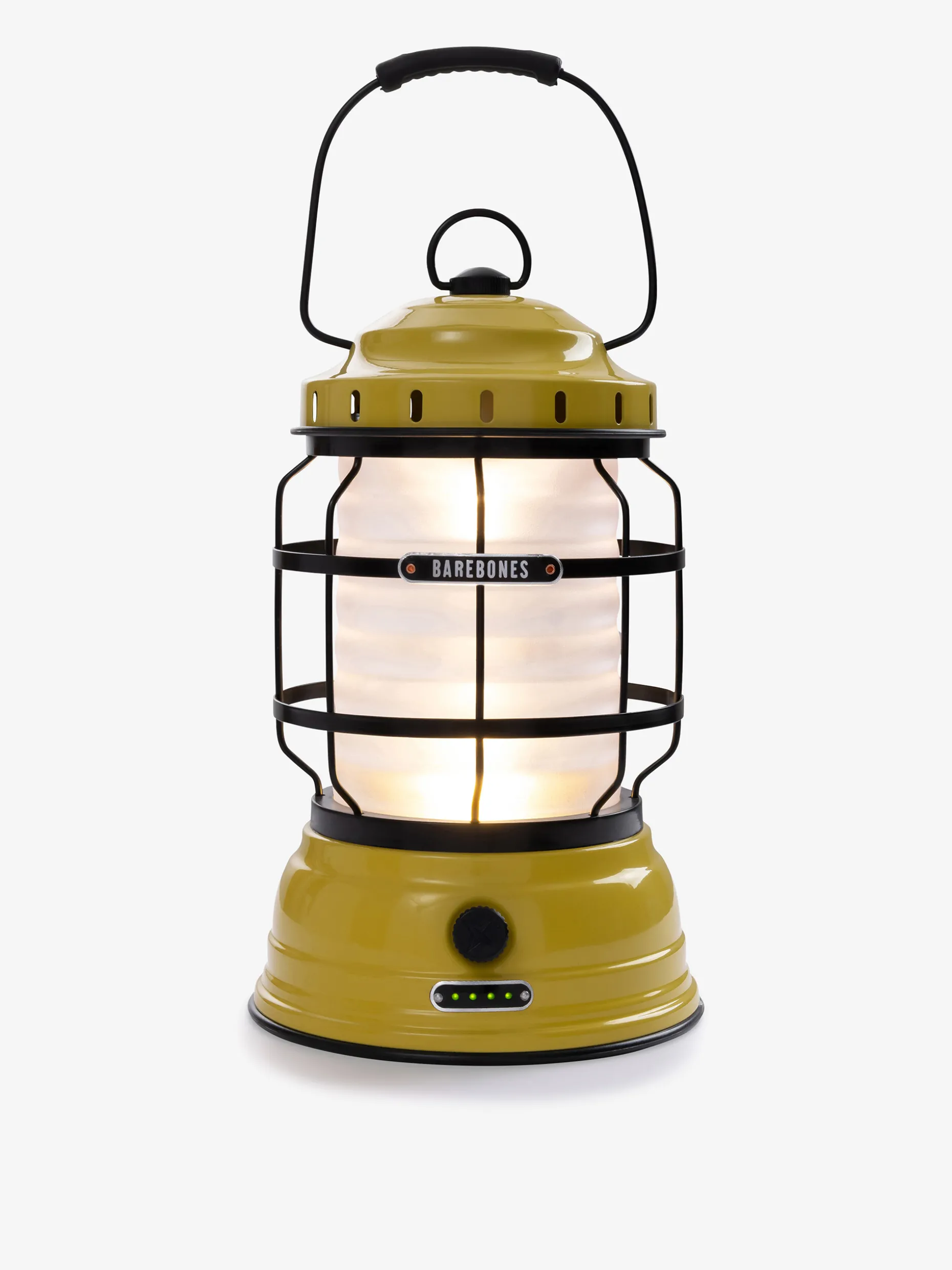 Lampe sans fil rechargeable a poser vintage jaune - barebones