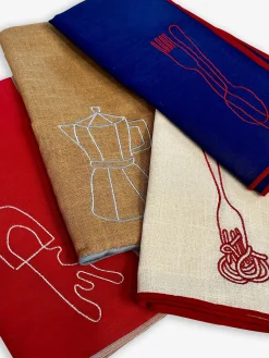 Lot de 2 serviettes couverts bleu - the eclectic lifestyle