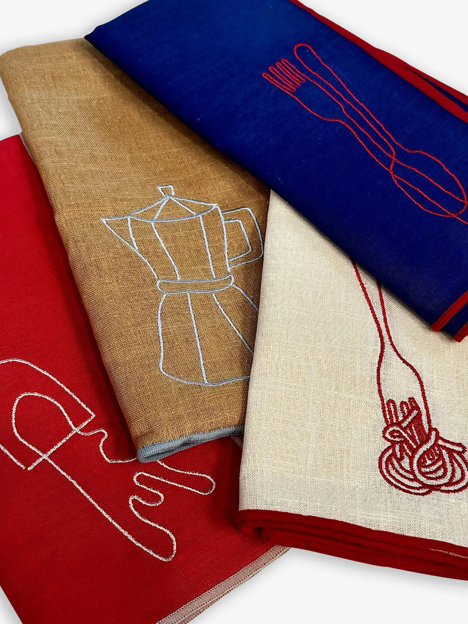 Lot de 2 serviettes couverts bleu - the eclectic lifestyle