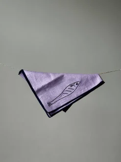Lot de 2 serviettes fish violet - the eclectic lifestyle