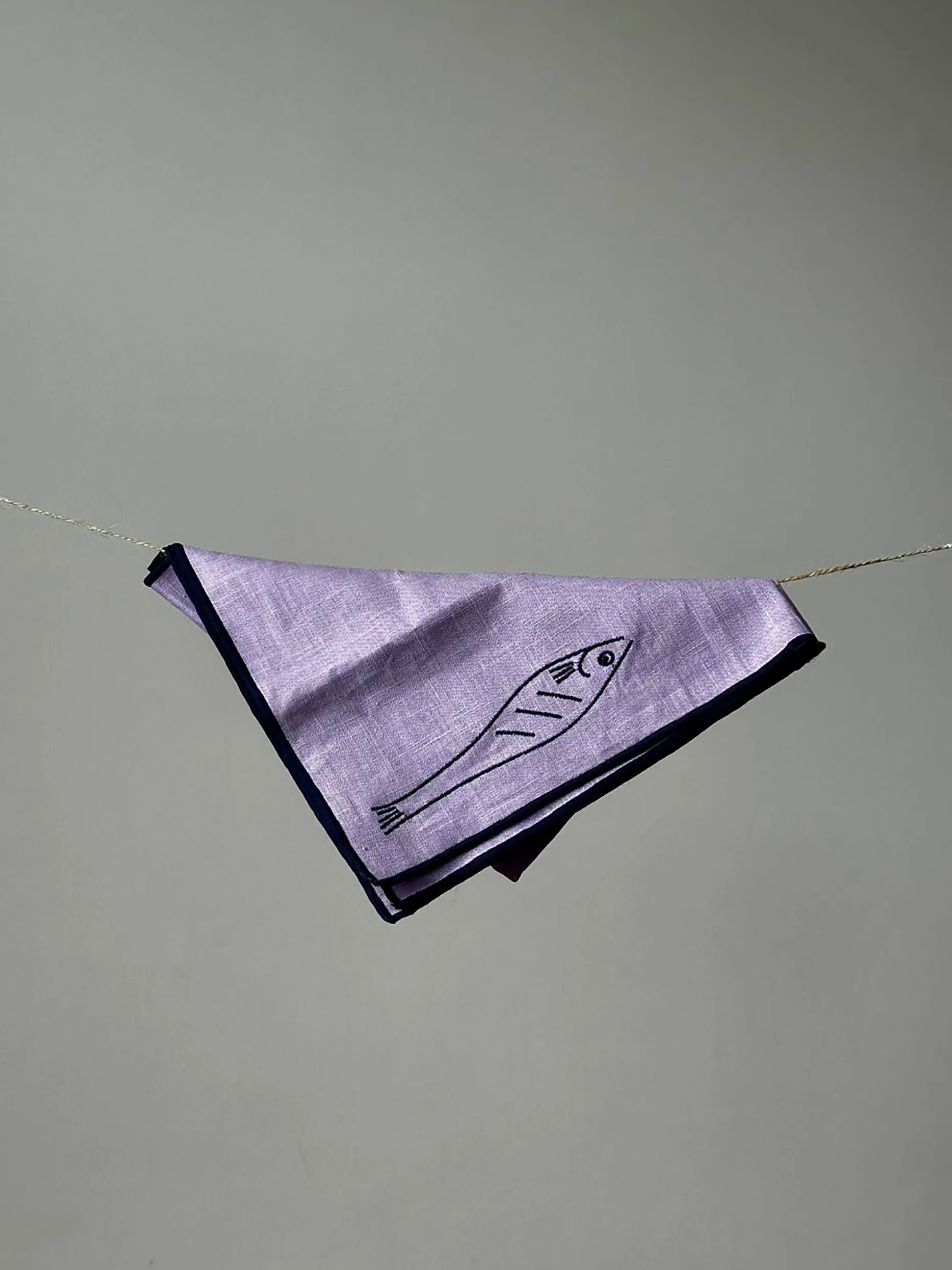 Lot de 2 serviettes fish violet - the eclectic lifestyle